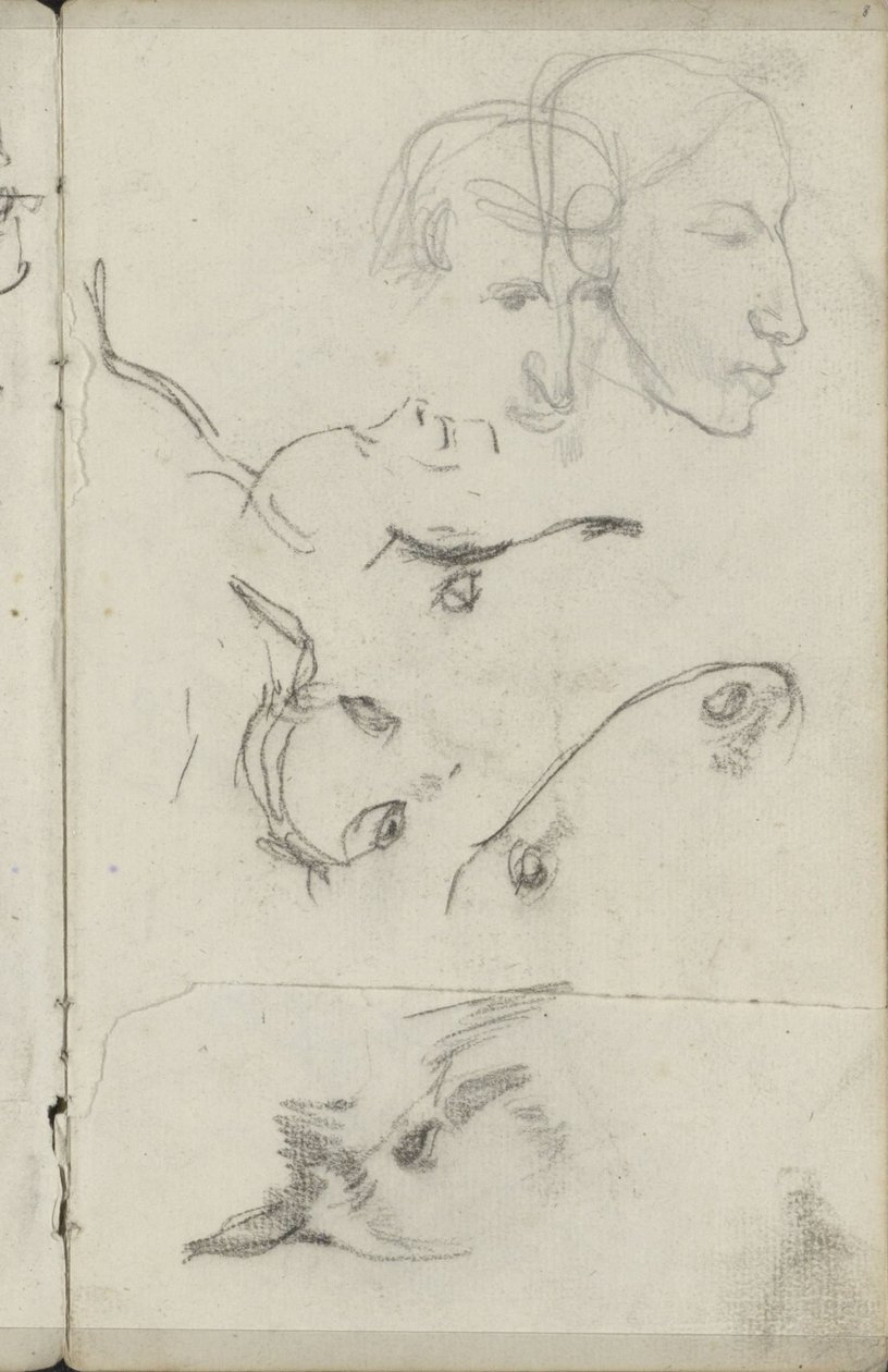 Köpfe von Pferden und Menschen von George Hendrik Breitner