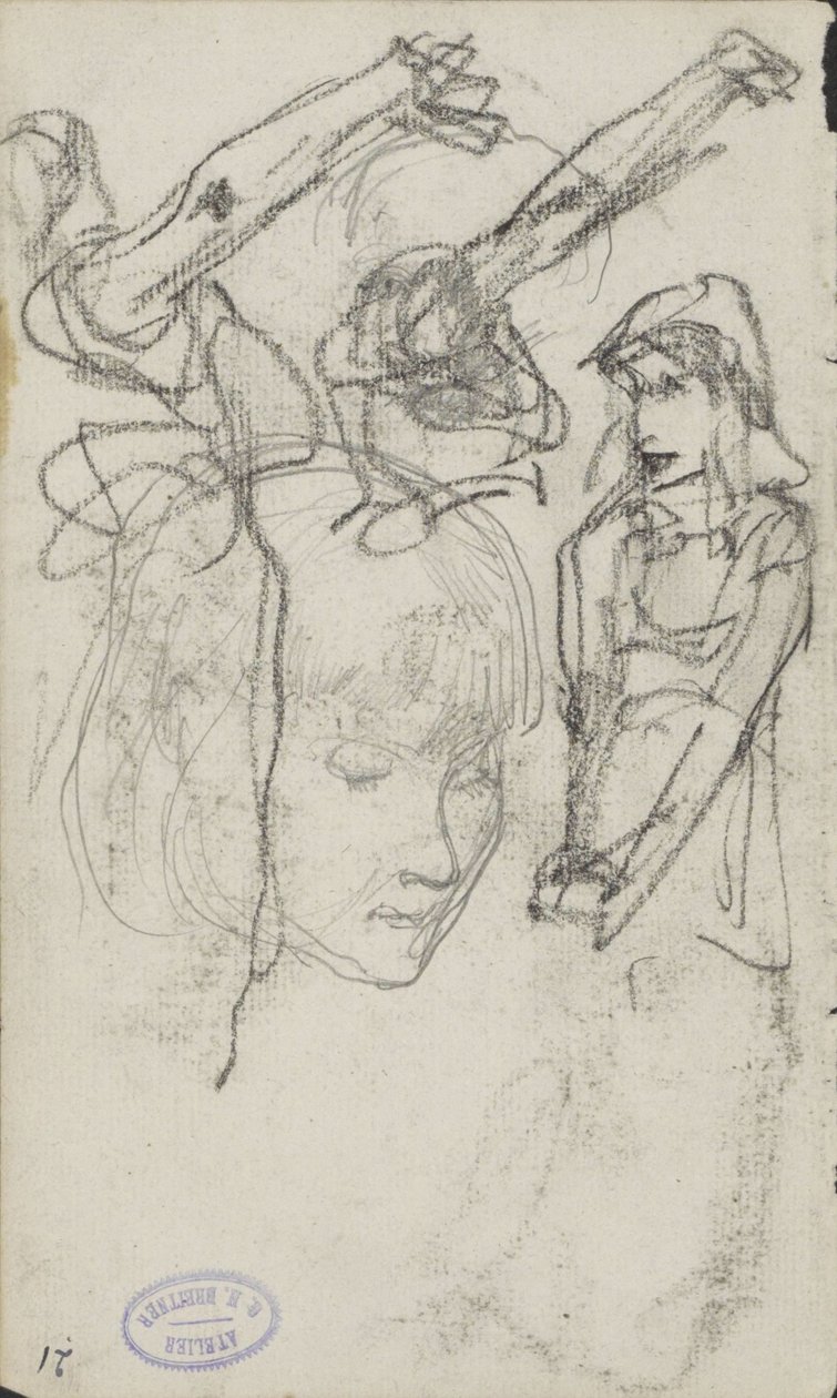 Studienblatt mit Frauen von George Hendrik Breitner