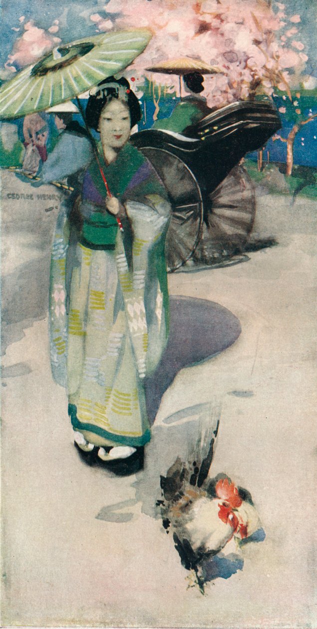 Die Promenade, Tokio, ca. 1894 von George Henry