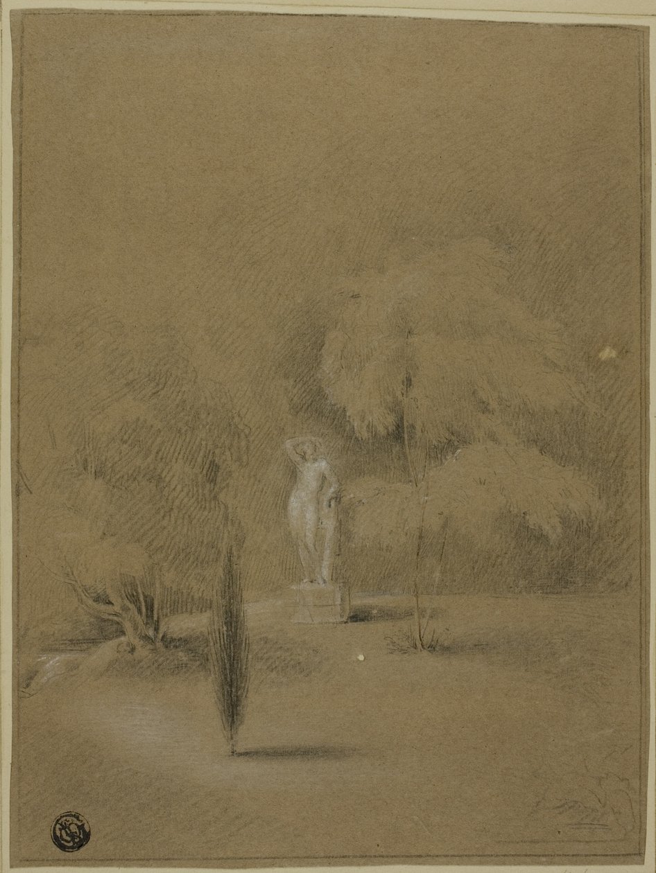 Statue auf dem Rasen in Epsom von George Henry Harlow