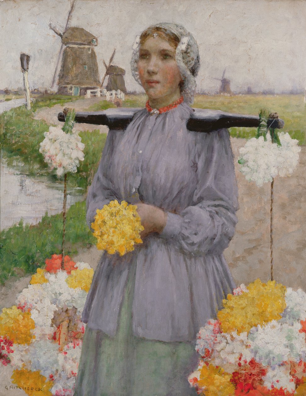 Ein niederländisches Blumenmädchen von George Hitchcock