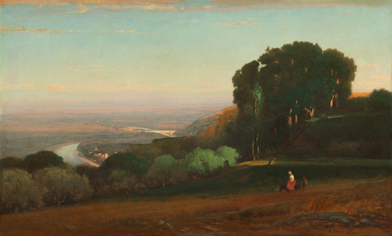 Ansicht des Tiber bei Perugia von George Inness