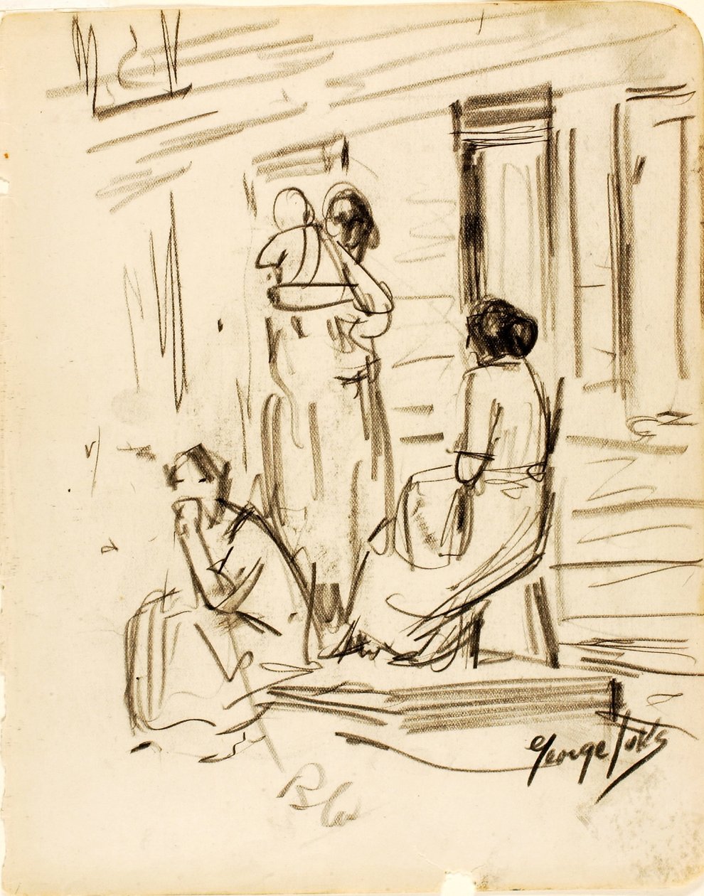 Ohne Titel (Gruppe von Figuren) von George Luks