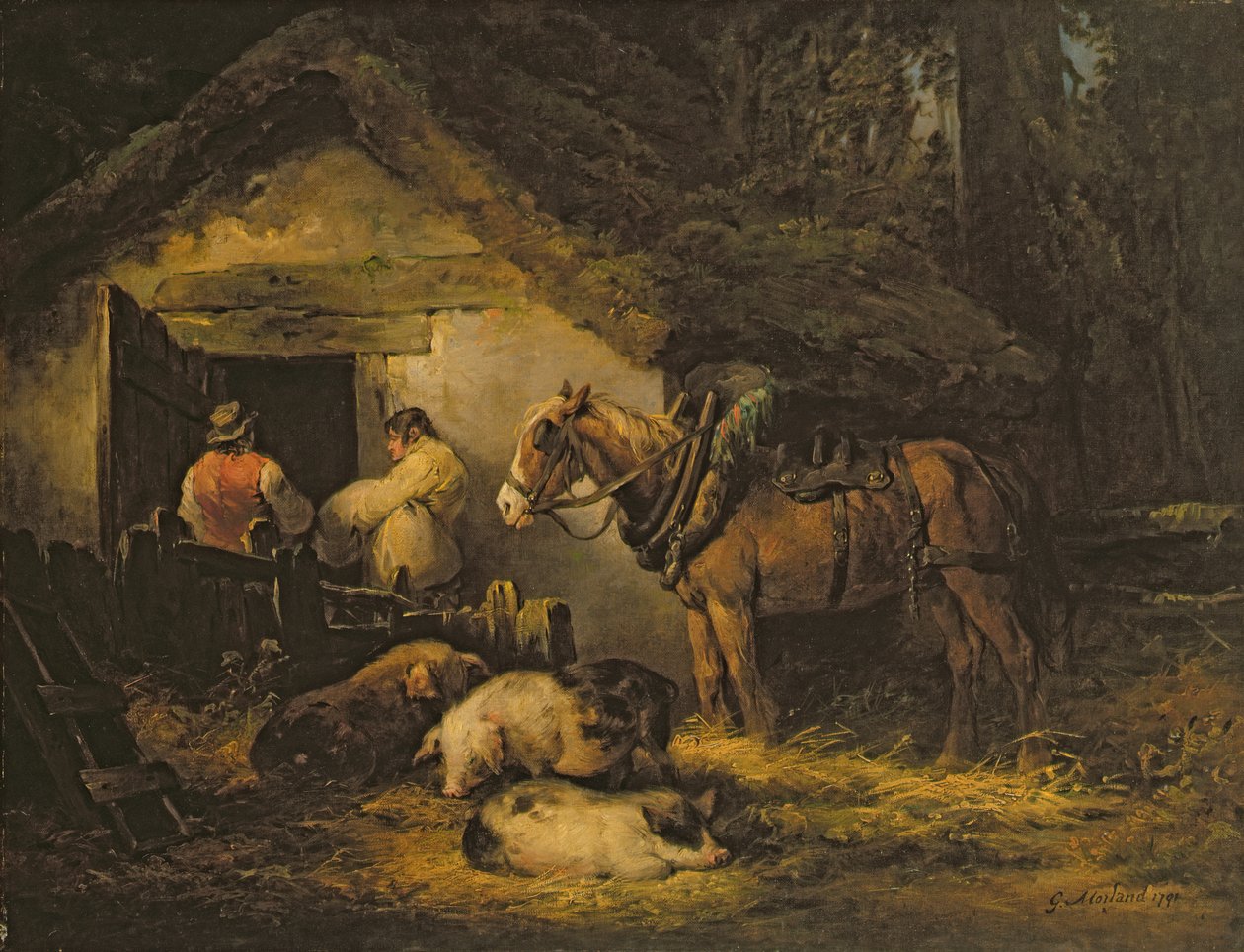Die Stalltür von George Morland