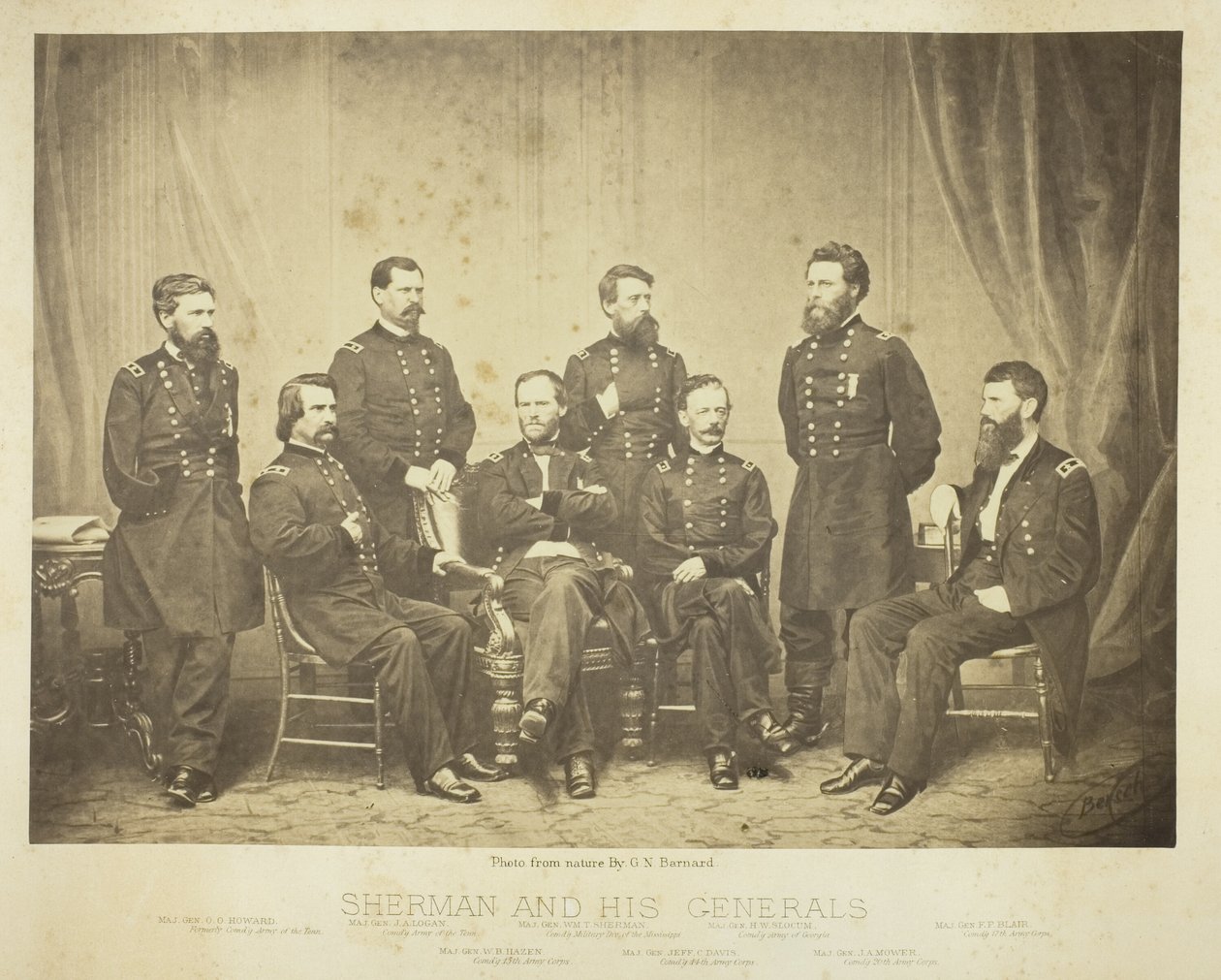 Sherman und seine Generäle von George N. Barnard