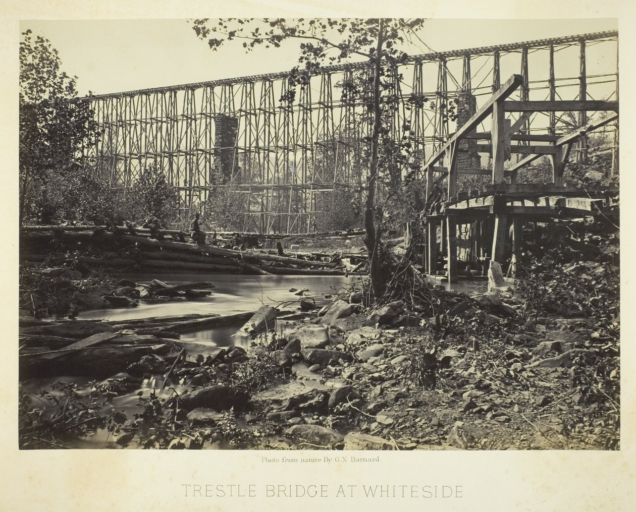 Trestle-Brücke bei Whiteside von George N. Barnard