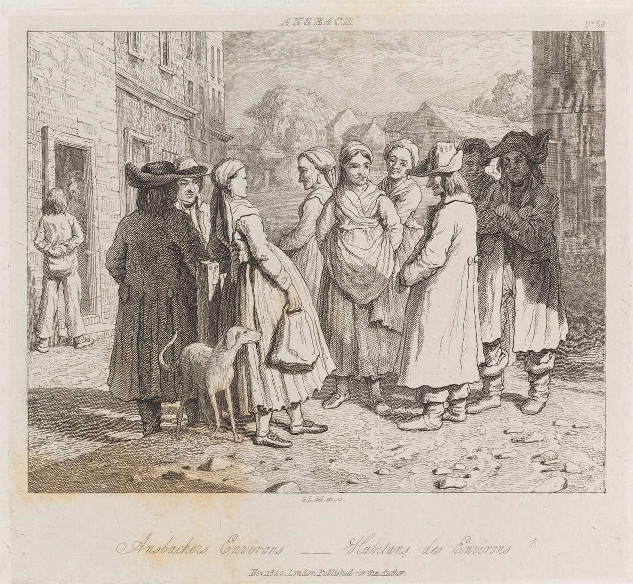 Anbachers, Ansbach, ca. 1821 von George Robert Lewis