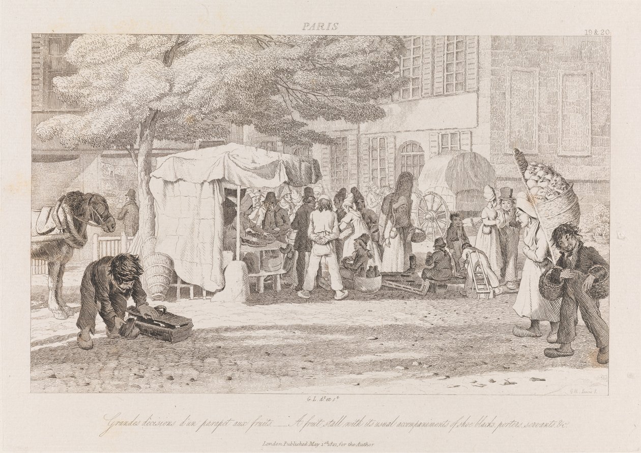 Obststand, Paris von George Robert Lewis
