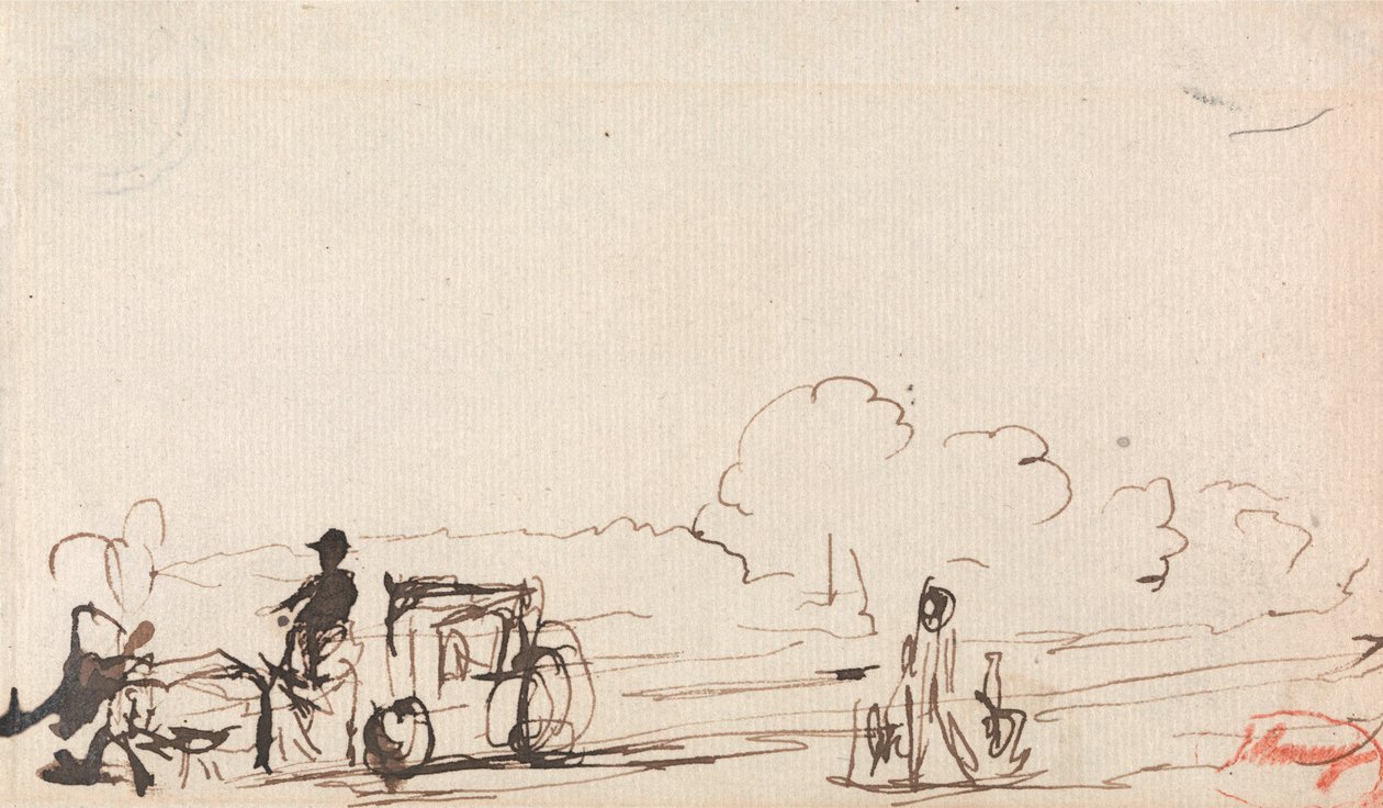 Kutsche auf Landstraße von George Romney