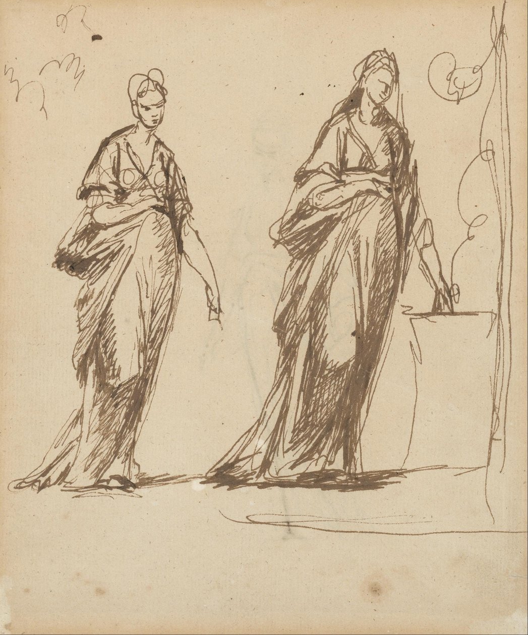 Zwei weibliche Figuren von George Romney