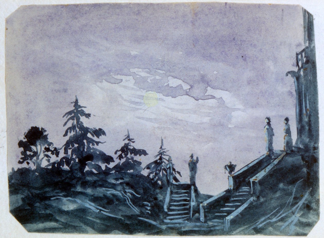 Fantasieschloss im Mondlicht II, 1820-1876 von George Sand