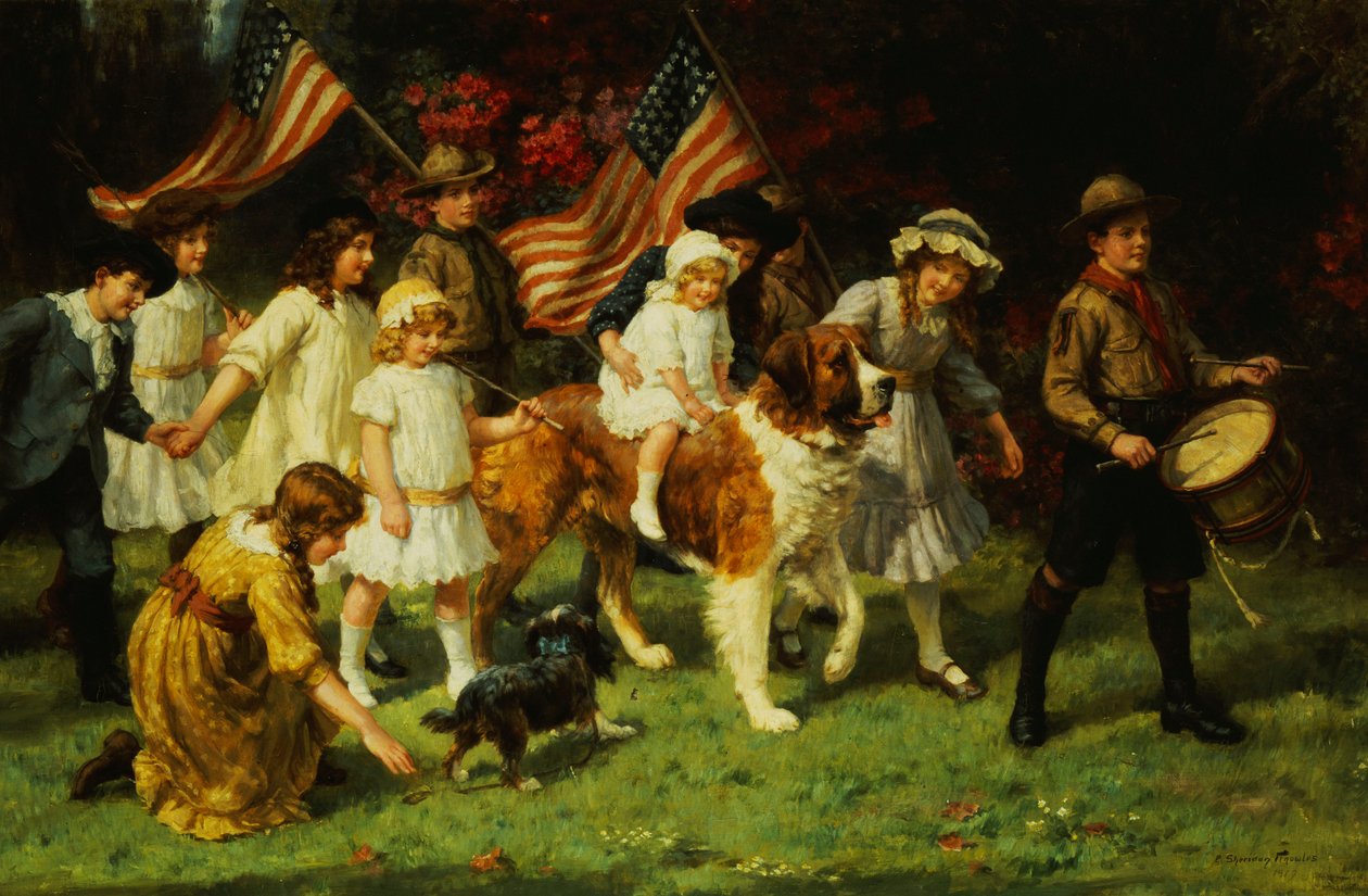 Amerikanische Parade, 1917 von George Sheridan Knowles