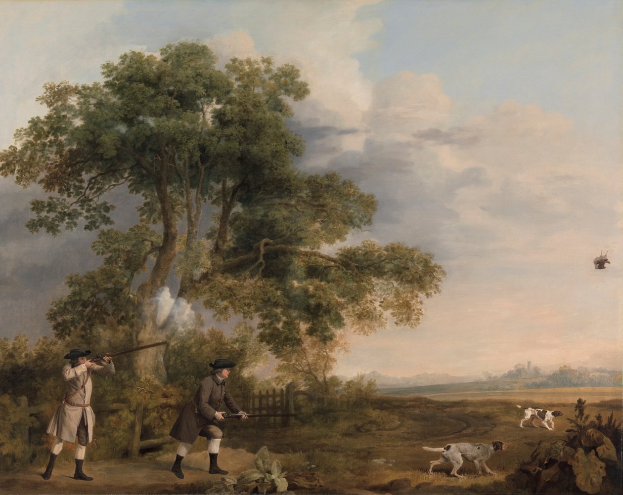 Zwei Herren beim Schießen von George Stubbs