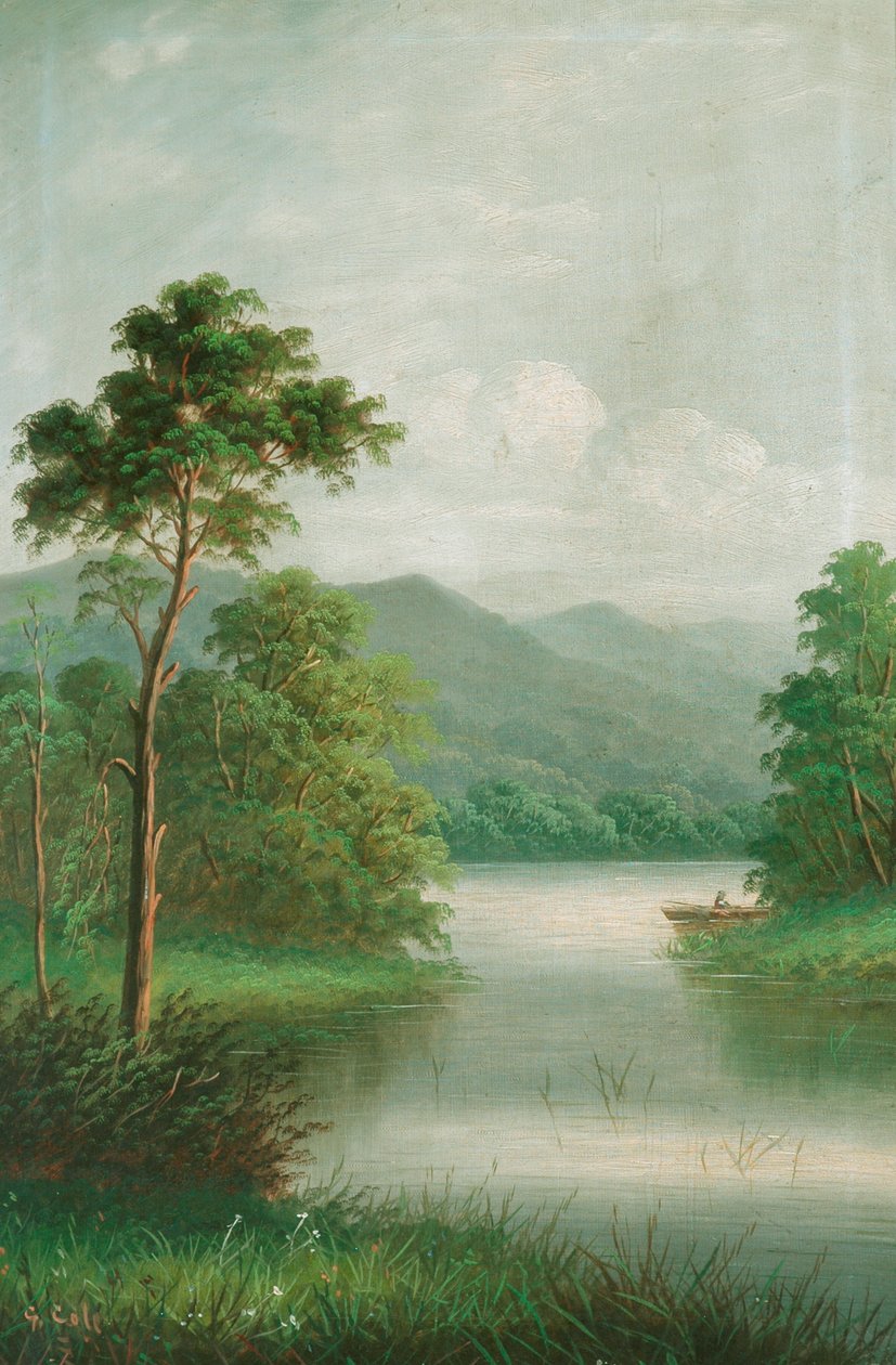Boot auf dem Fluss, 1801 von George Vicat Cole