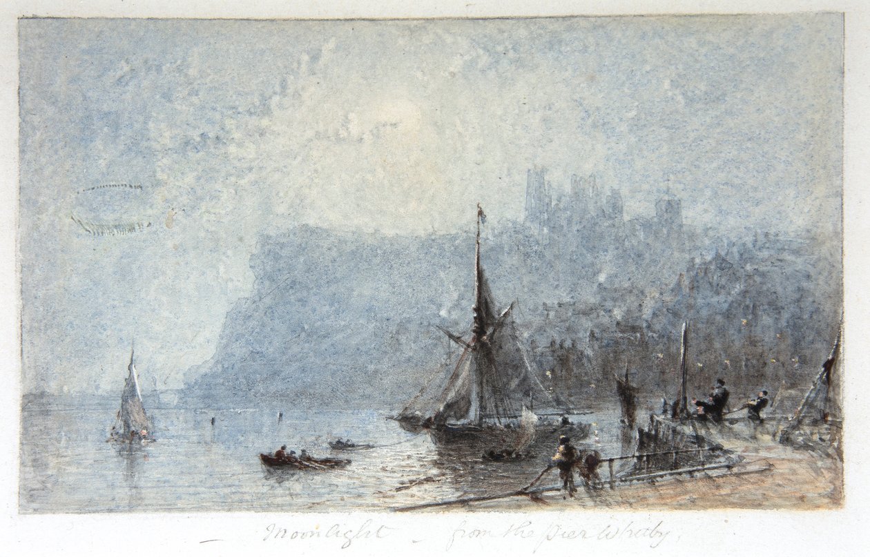 Mondlicht - vom Pier Whitby von George Weatherill