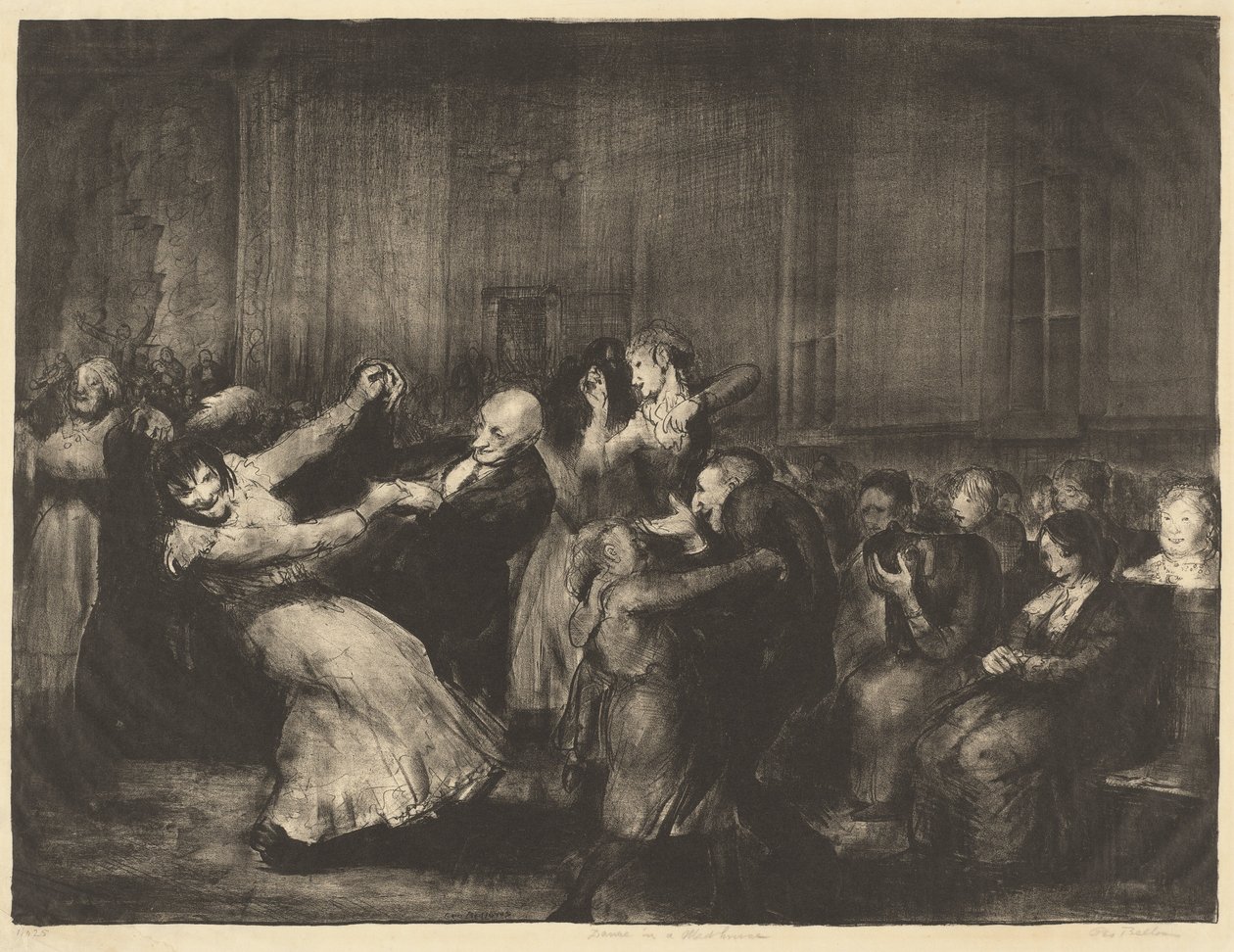 Tanz in einem Irrenhaus, 1917 von George Wesley Bellows