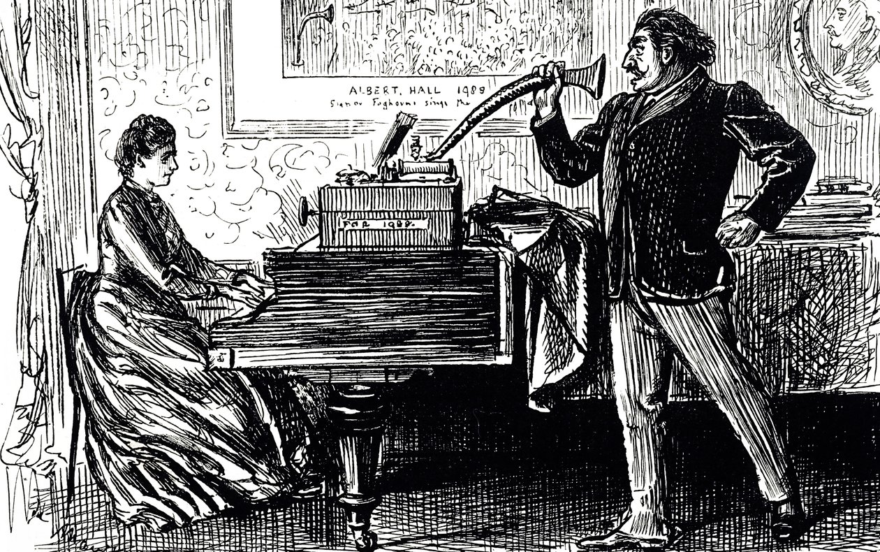 Edisons Phonograph von George du Maurier