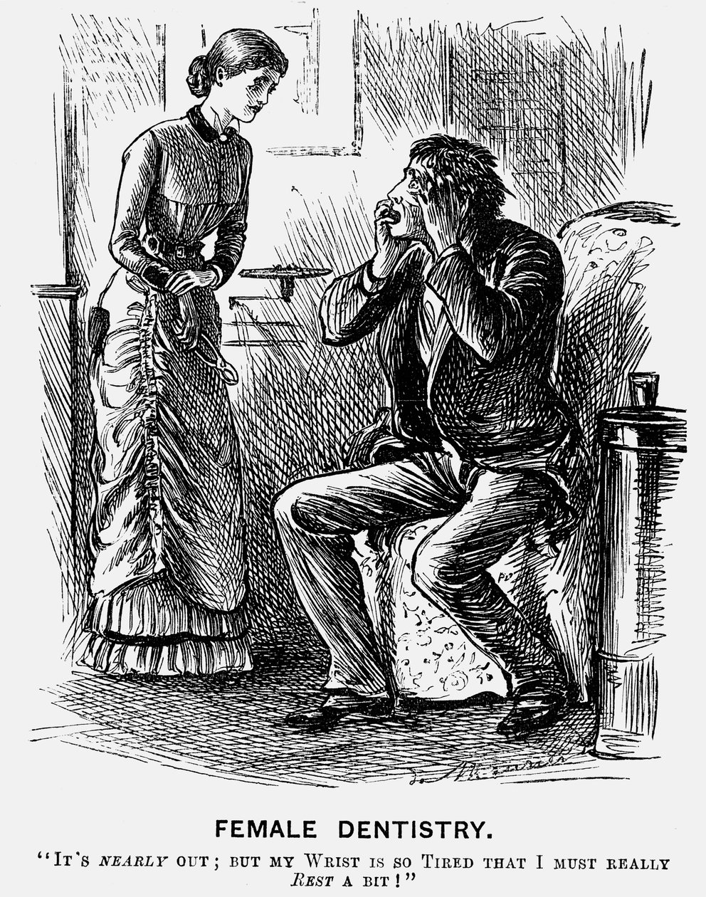 Weibliche Zahnheilkunde von George du Maurier