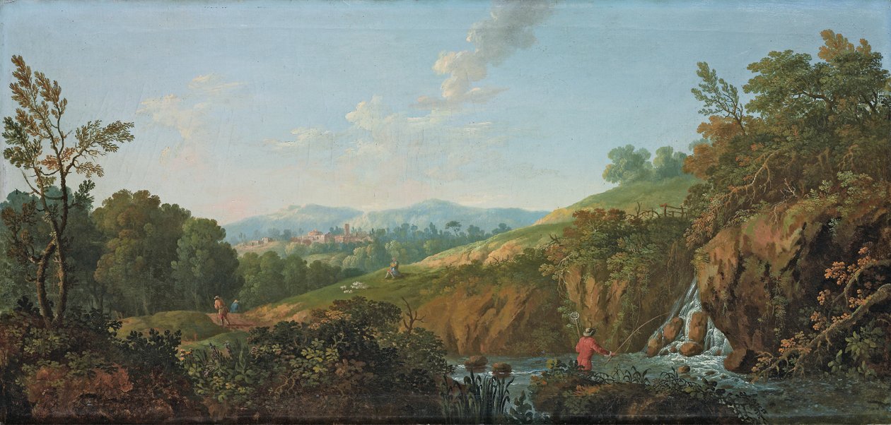 Waldflusslandschaft von George the Elder Barret