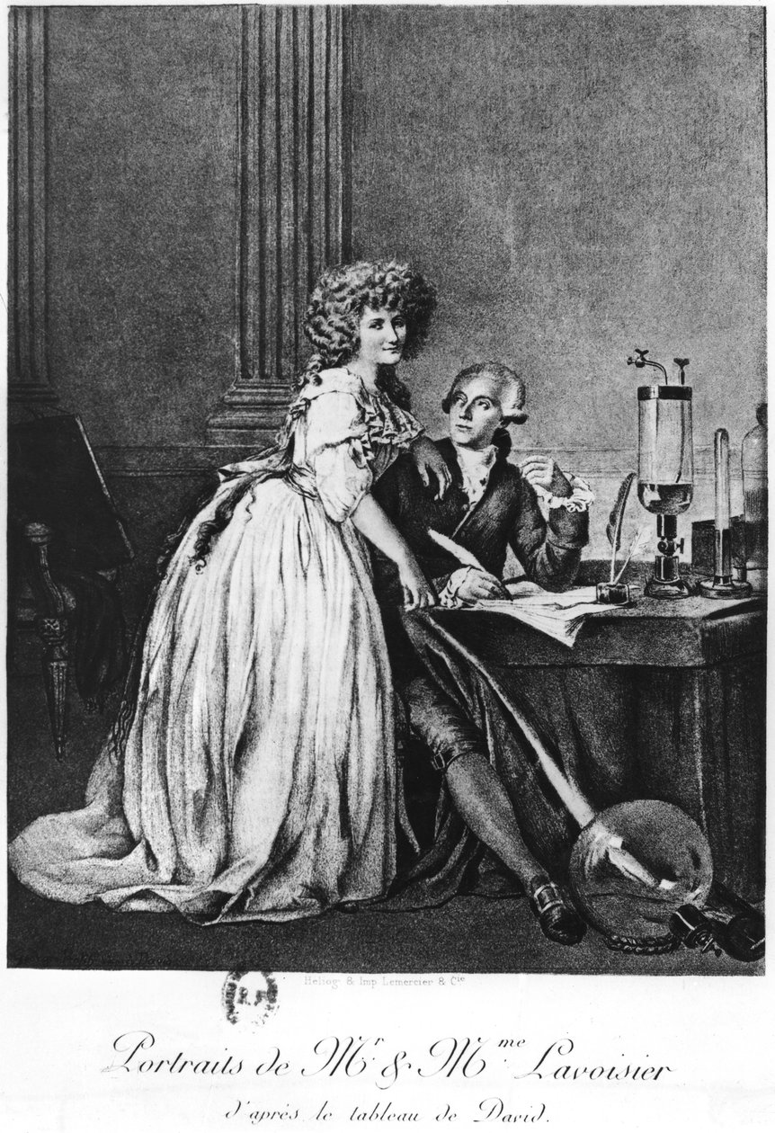 Antoine Laurent Lavoisier (1743-94) und seine Frau Marie Anne Paulze (1758-1836) von Georges Ernest Profit