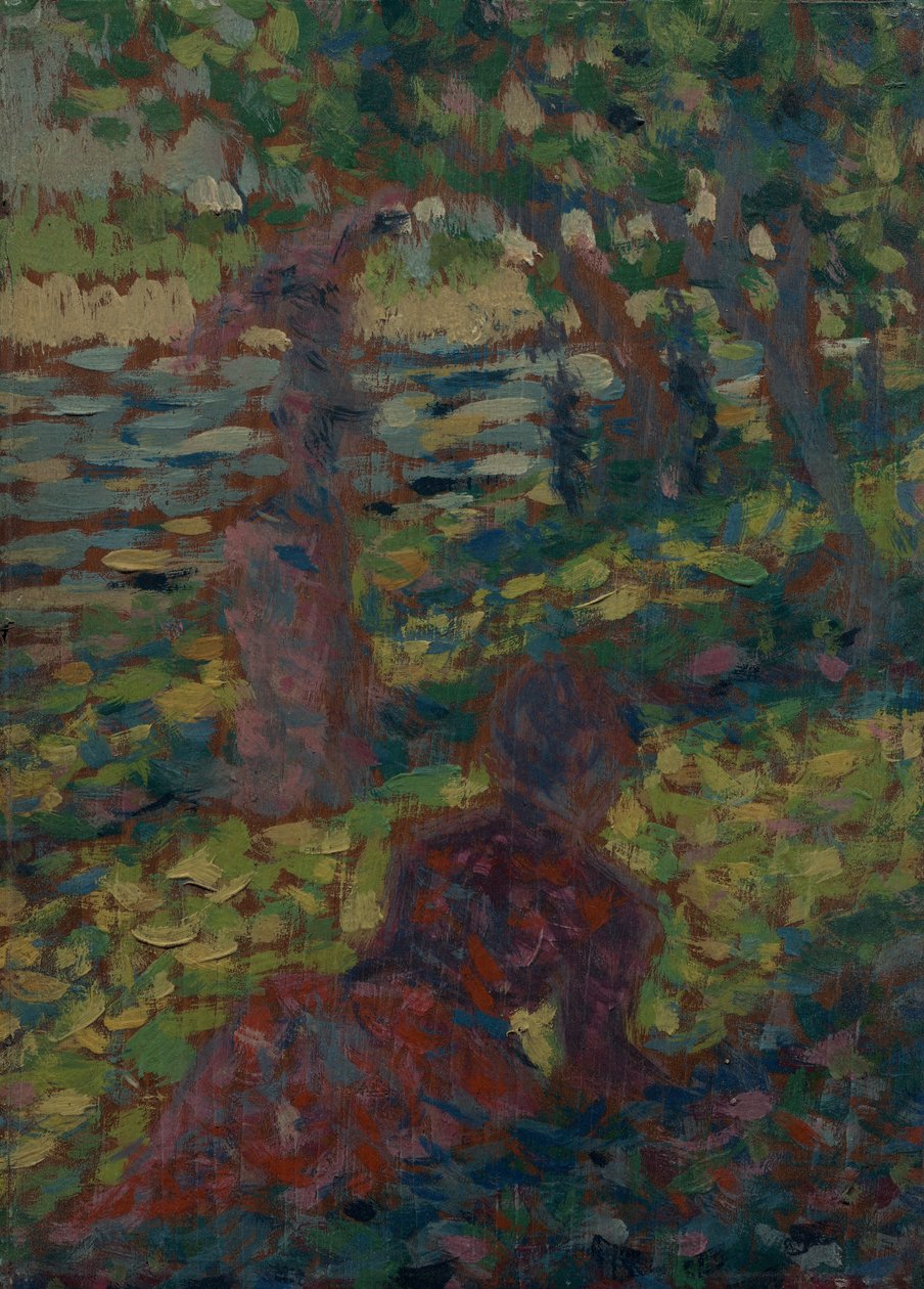 Frau in einem Park von Georges Seurat