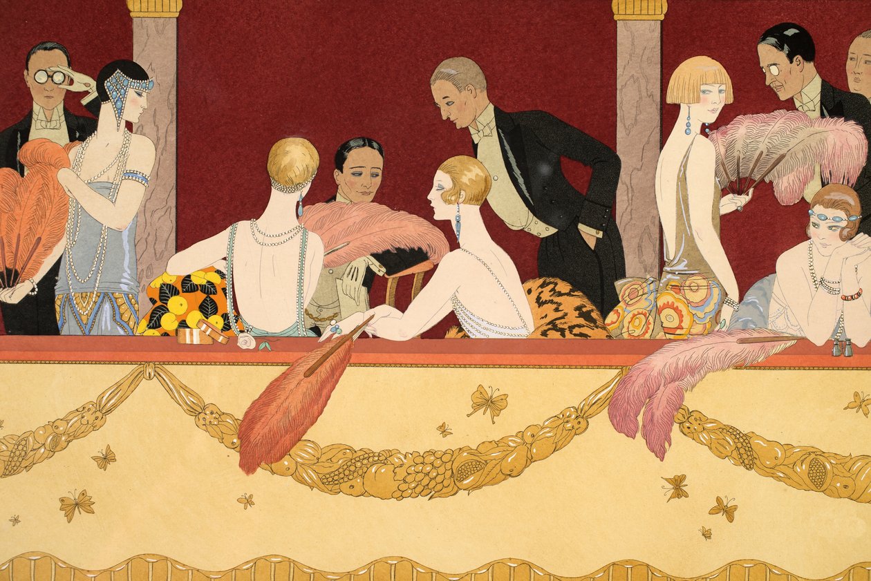 Eventails, graviert von H. Reidel von Georges Barbier