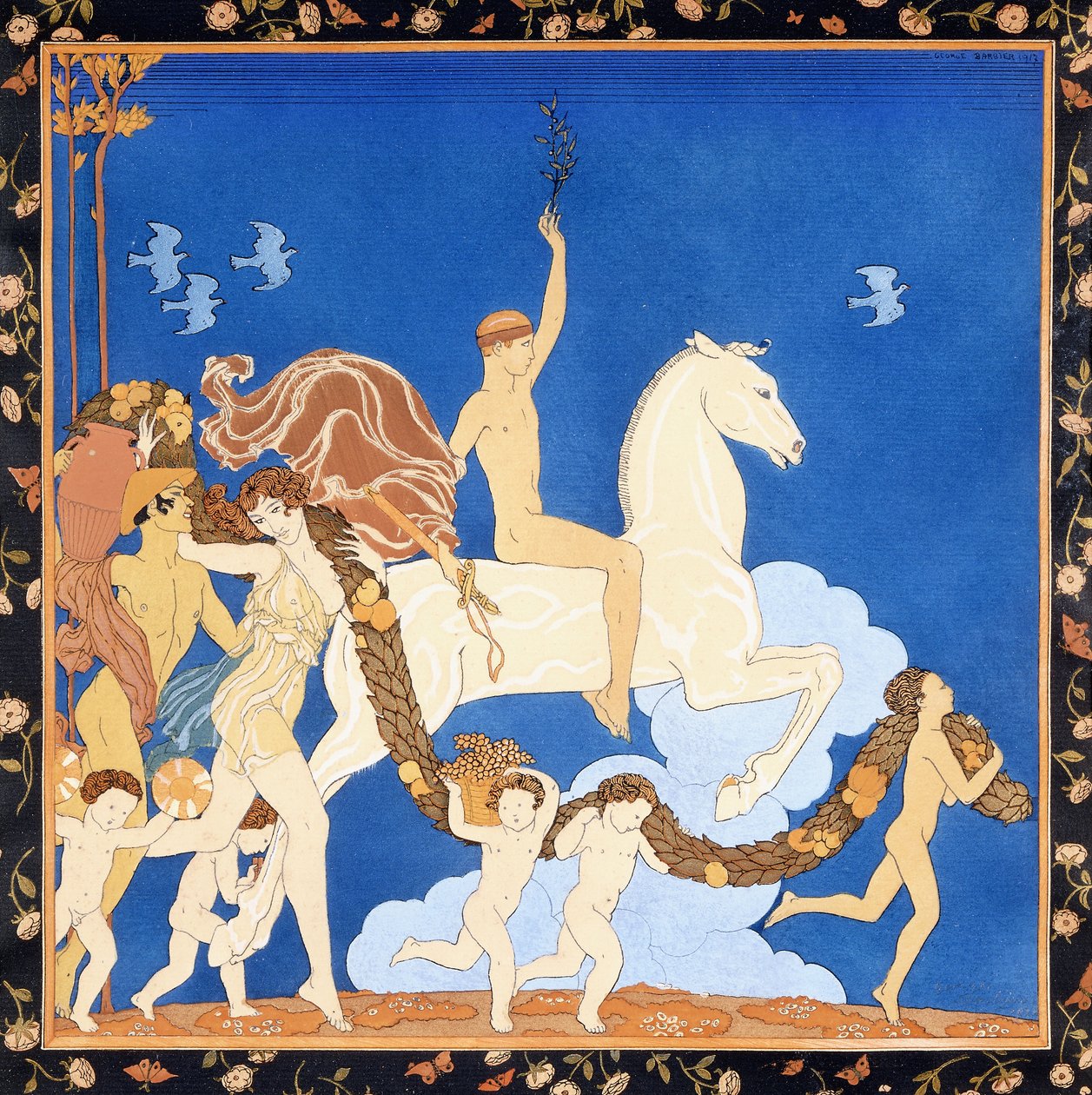 Das weiße Pferd, um 1917-1920 von Georges Barbier