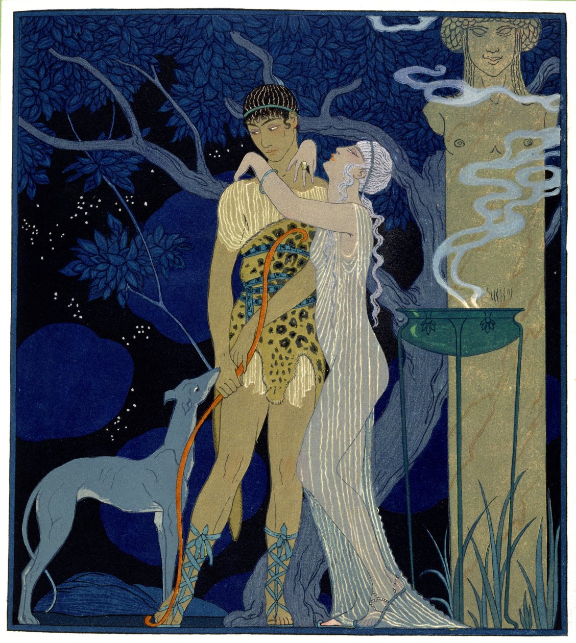 Venus und Adonis von Georges Barbier