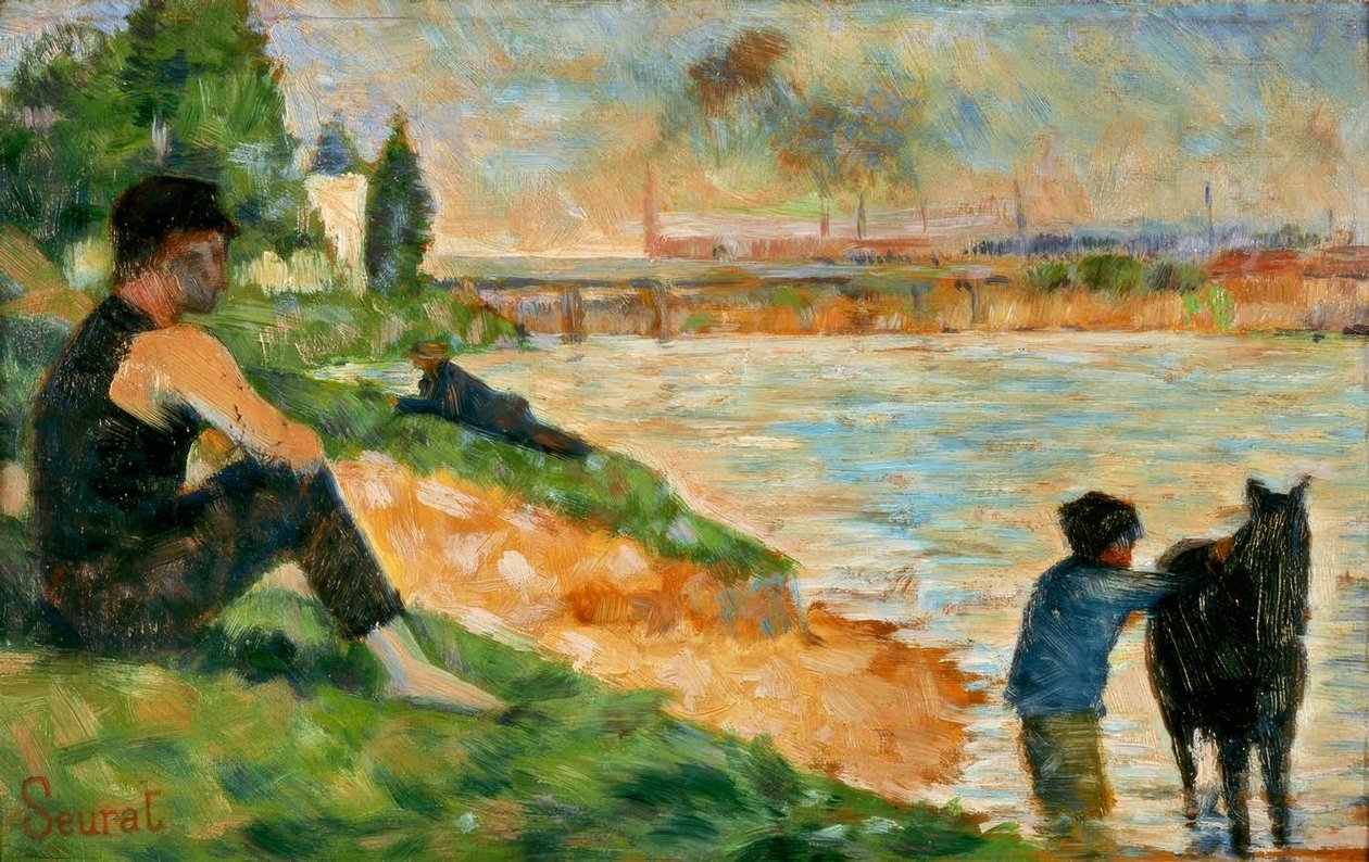 Studie zu Badeplatz von Georges Seurat