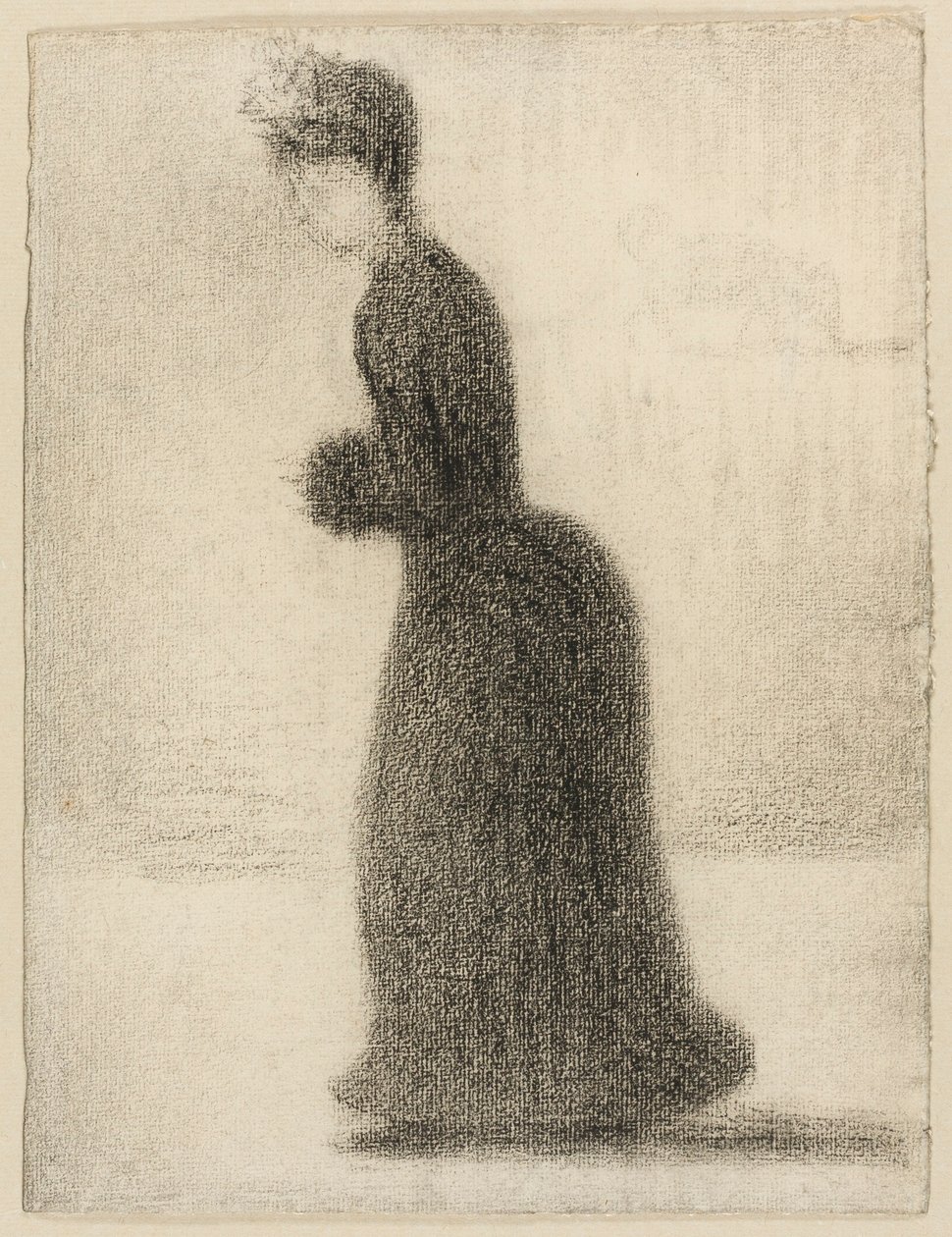 Frau mit Muff von Georges Seurat
