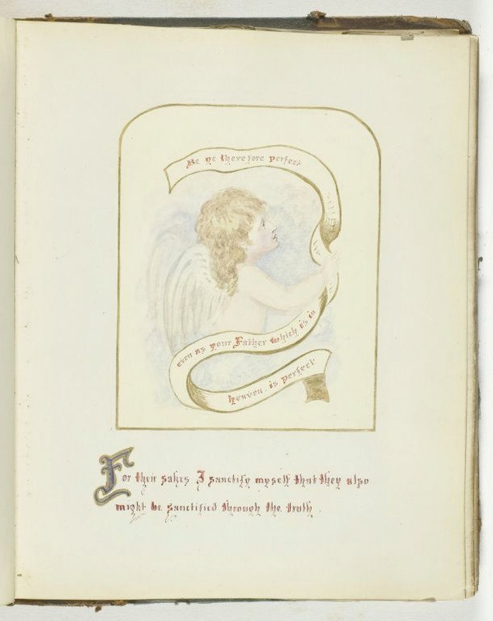 Ohne Titel [Cherub mit religiösem Text], 185568 von Georgina Cowper