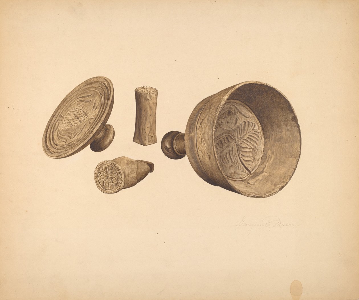 Butterdruck und Form von Georgine E. Mason