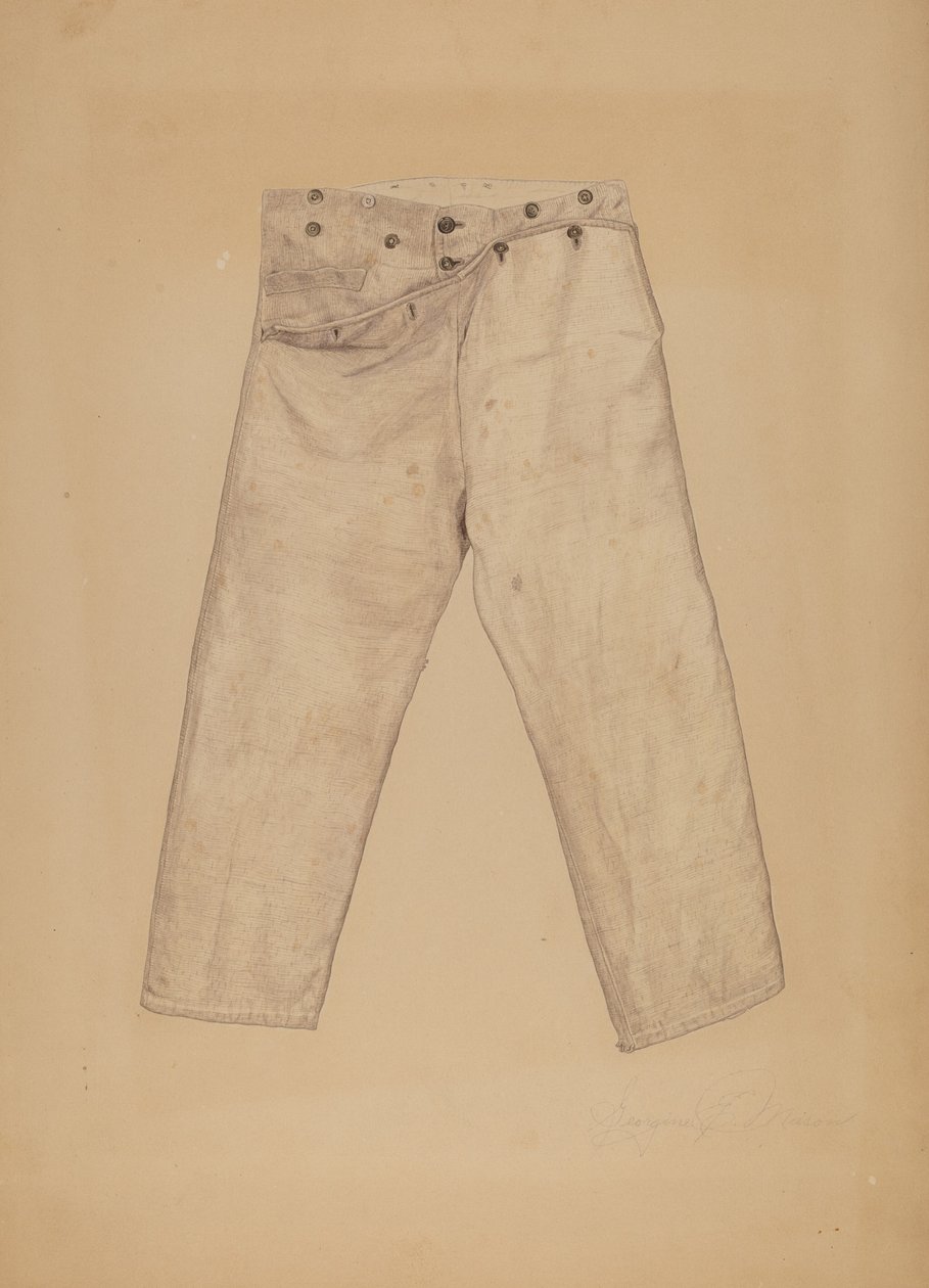 Selbstgesponnene Kniehosen von Georgine E. Mason
