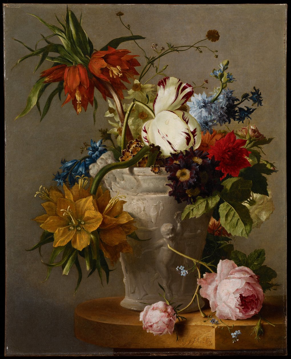 Ein Arrangement mit Blumen, 19. Jahrhundert von Georgius Jacobus Johannes van Os