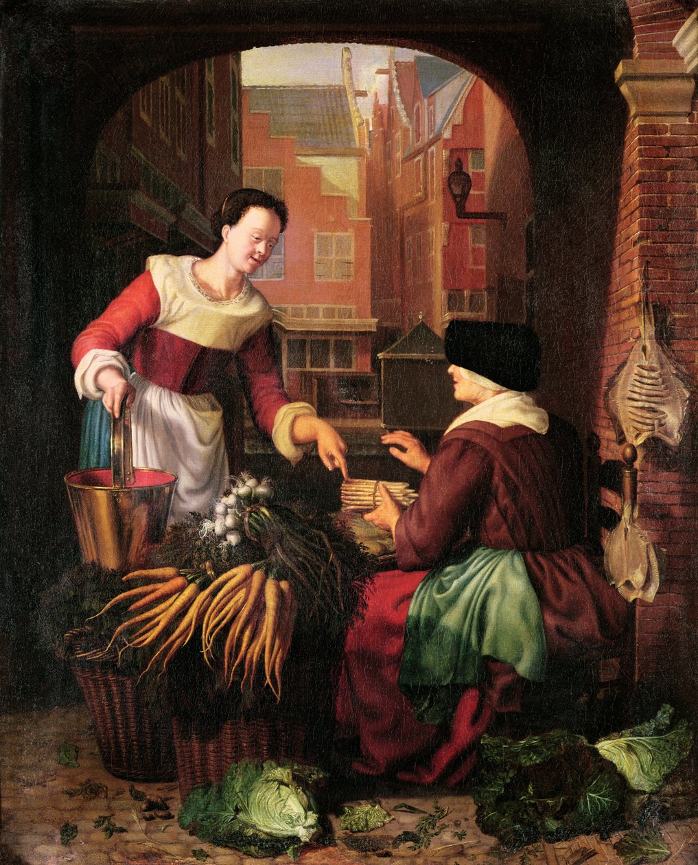 Der Gemüsehändler von Gerrit Dou