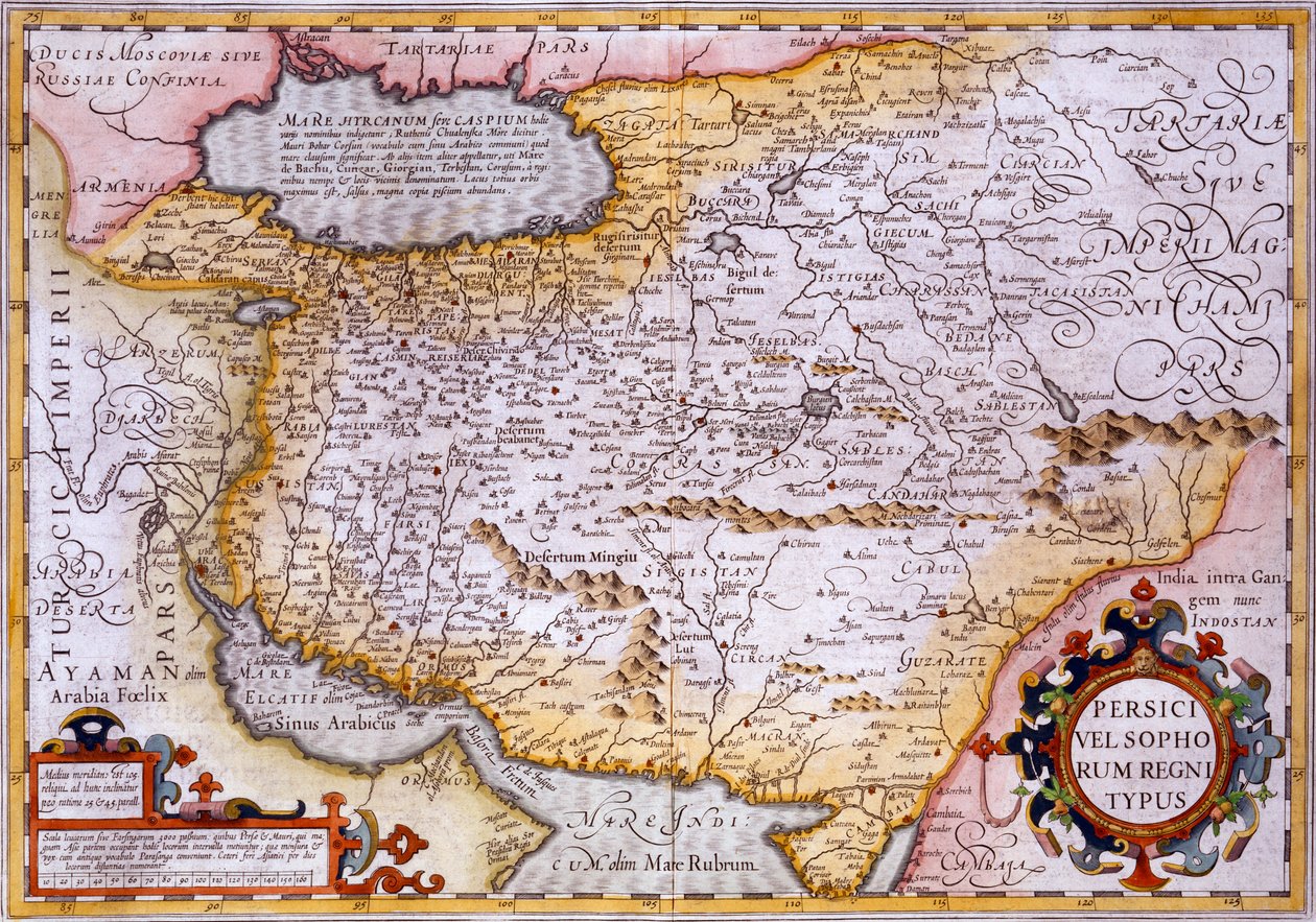 Karte von Persien, 1638 von Gerardus Mercator