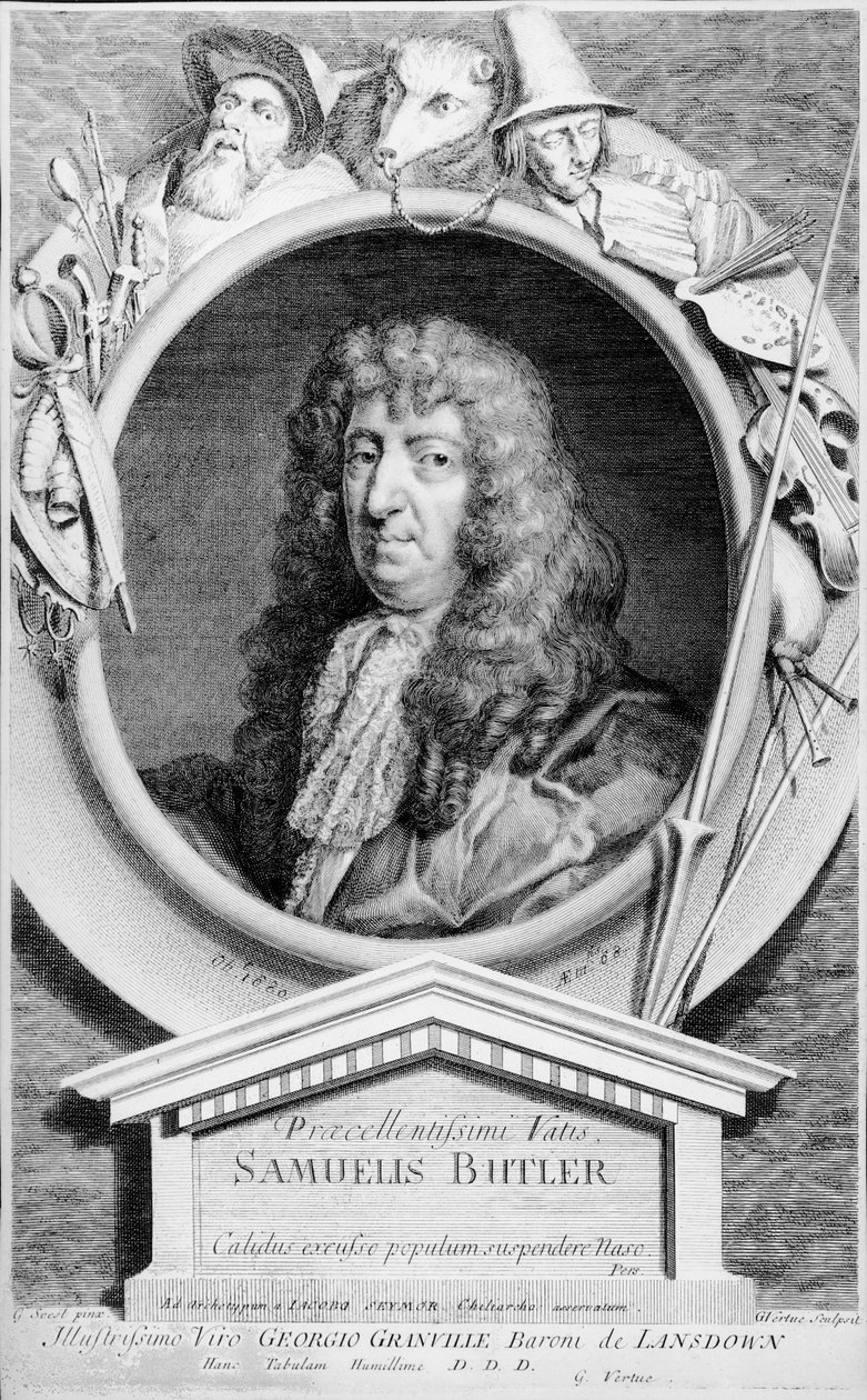 Samuel Butler (1612-80), graviert von Vertue von Gerard Soest
