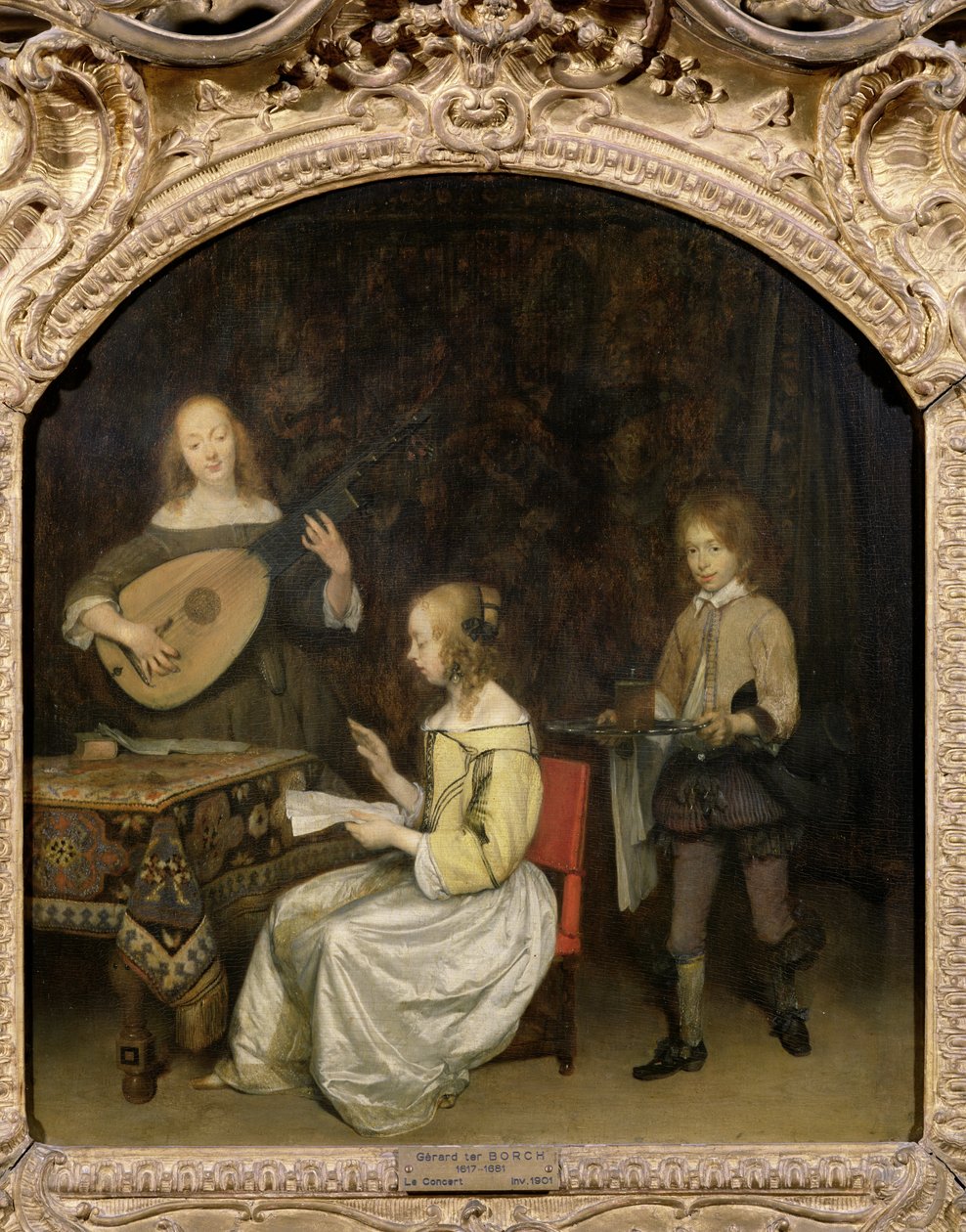 Das Konzert: Sänger und Theorbospieler von Gerard ter Borch