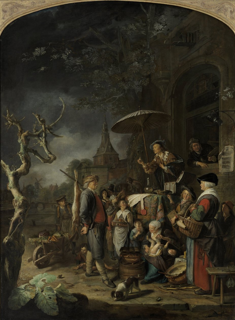 Der Quacksalber, 1652 von Gerrit Dou