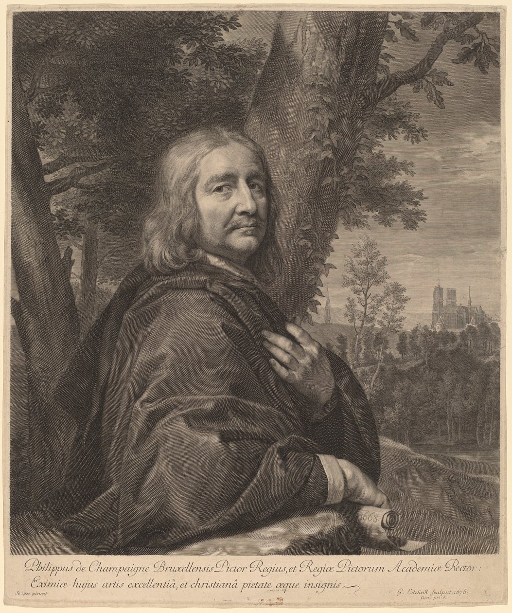 Philippe de Champaigne von Gerard Edelinck after Philippe de Champaigne