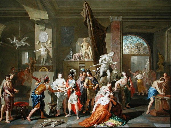 Apelles malt Campaspe von Gerard Hoet