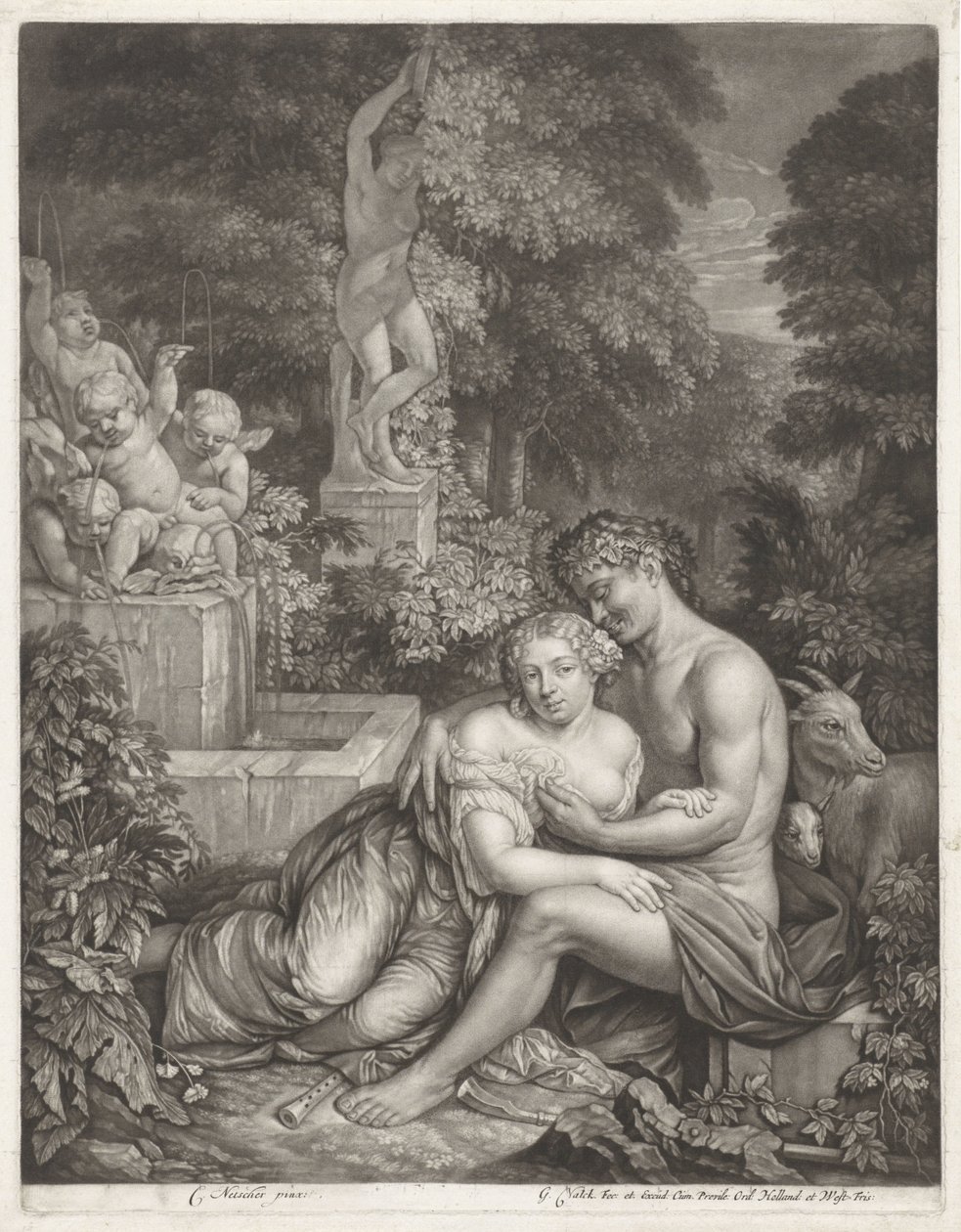 Vertumnus und Pomona von Gerard Valck