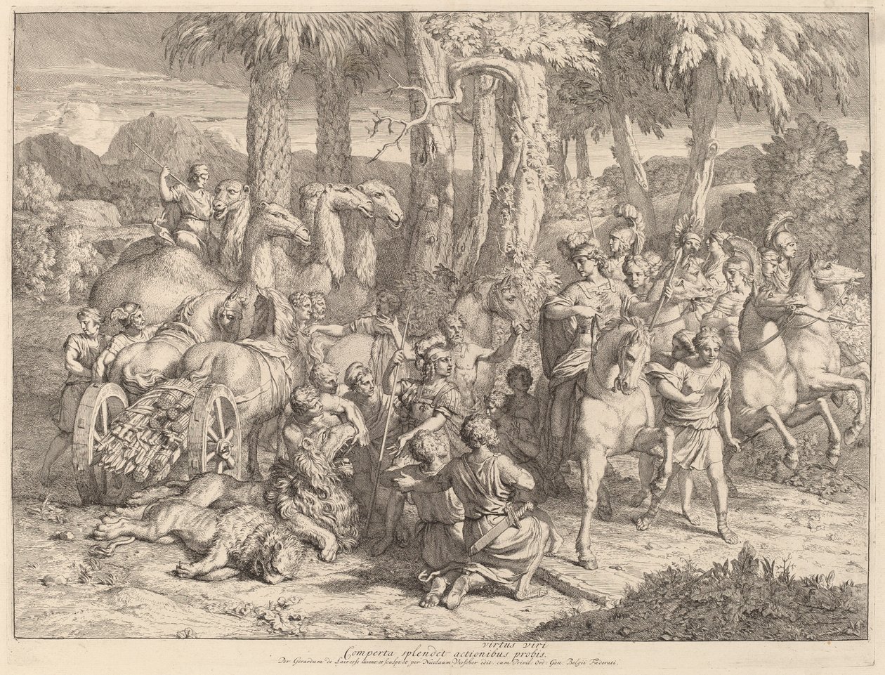 Semiramis auf der Löwenjagd von Gerard de Lairesse