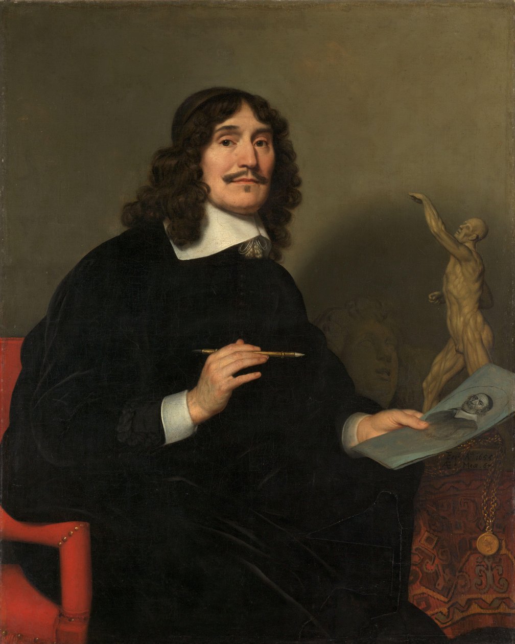 Porträt eines Künstlers von Gerard van Honthorst