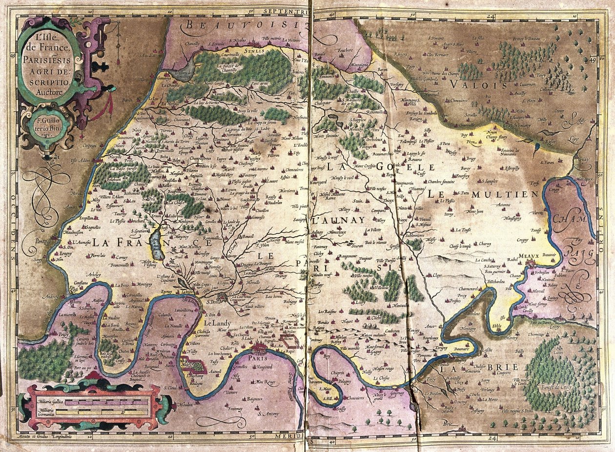 Île-de-France, Nordfrankreich von Gerardus Mercator