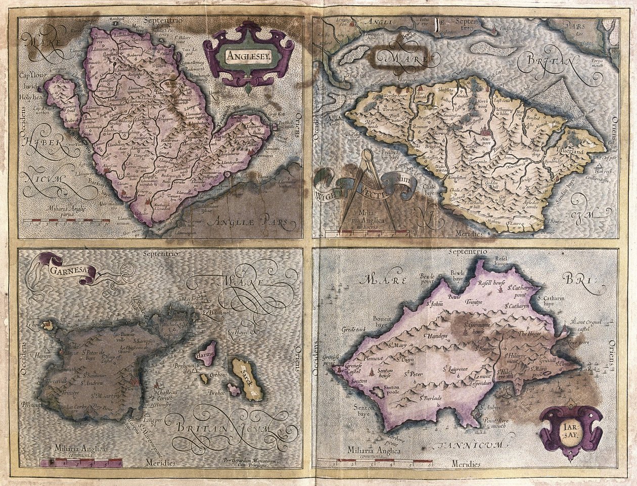Die Britischen Inseln (Stich) von Gerardus Mercator