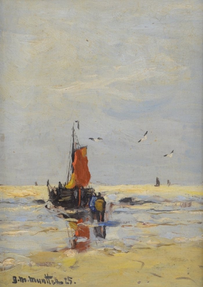 Botter am Strand von Gerhard Morgenstjerne Munthe