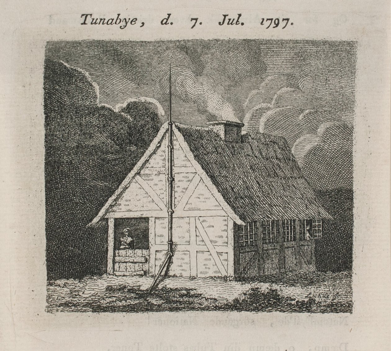 Haus mit Blitzableiter von Gerhard Ludvig Lahde