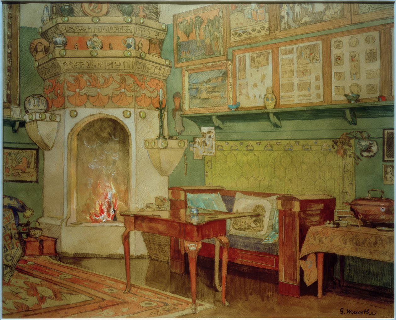 Interieur "Leveld" Salon von Gerhard Peter Frantz Vilhelm Munthe