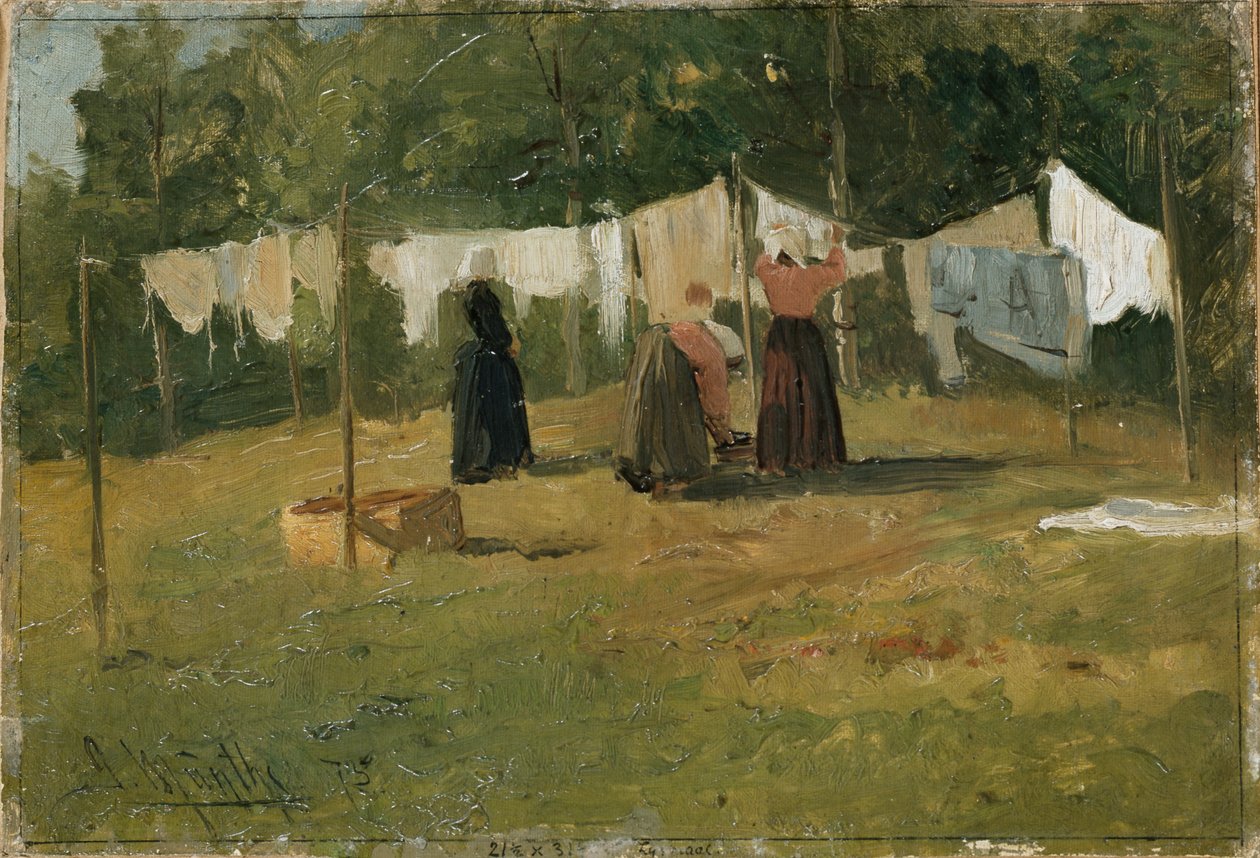 Wäsche trocknen von Gerhard Peter Frantz Vilhelm Munthe